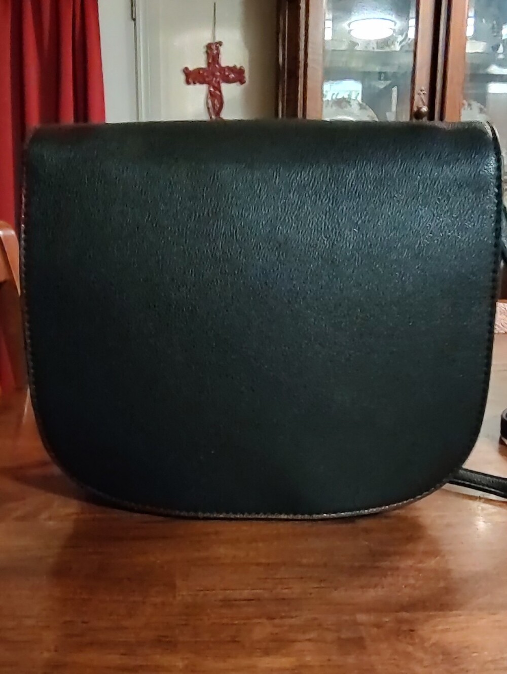 Betsey Johnson Black Leather Crossbody Saddle Bag - Picture 3 of 13